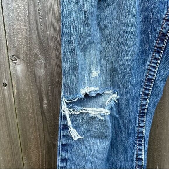 Ariat FR Relaxed Boot Cut Ripped Raw Hem Distressed  Jeans Men Sz 34 X 34 - Picture 7 of 11